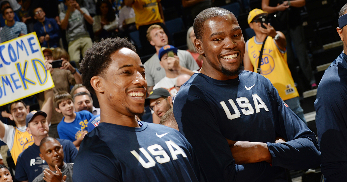 kevin durant studying demar derozan