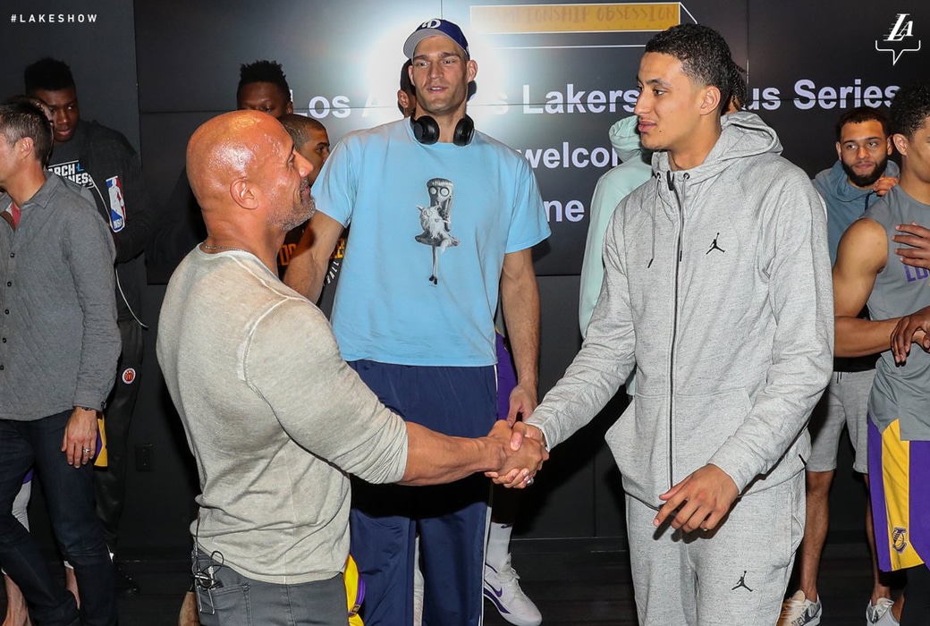 dwayne the rock johnson lakers