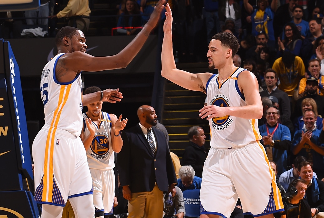kevin durant klay thompson practice