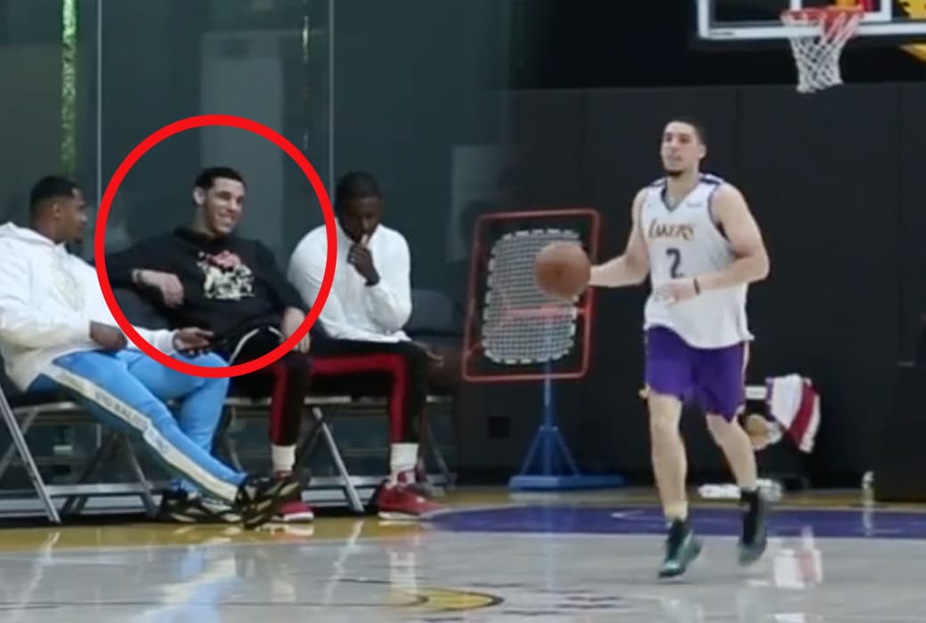 lonzo liangelo lakers workout