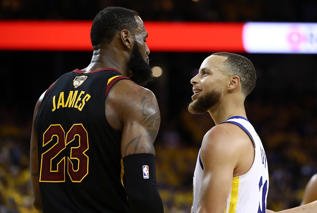 stephen curry lebron james trash talk game 1