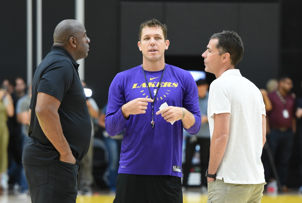 Magic Johnson and Luke Walton