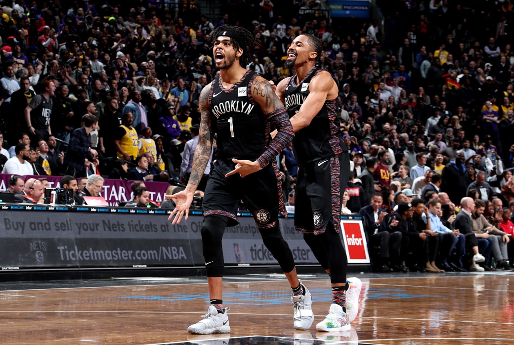d'angelo russell nets post up