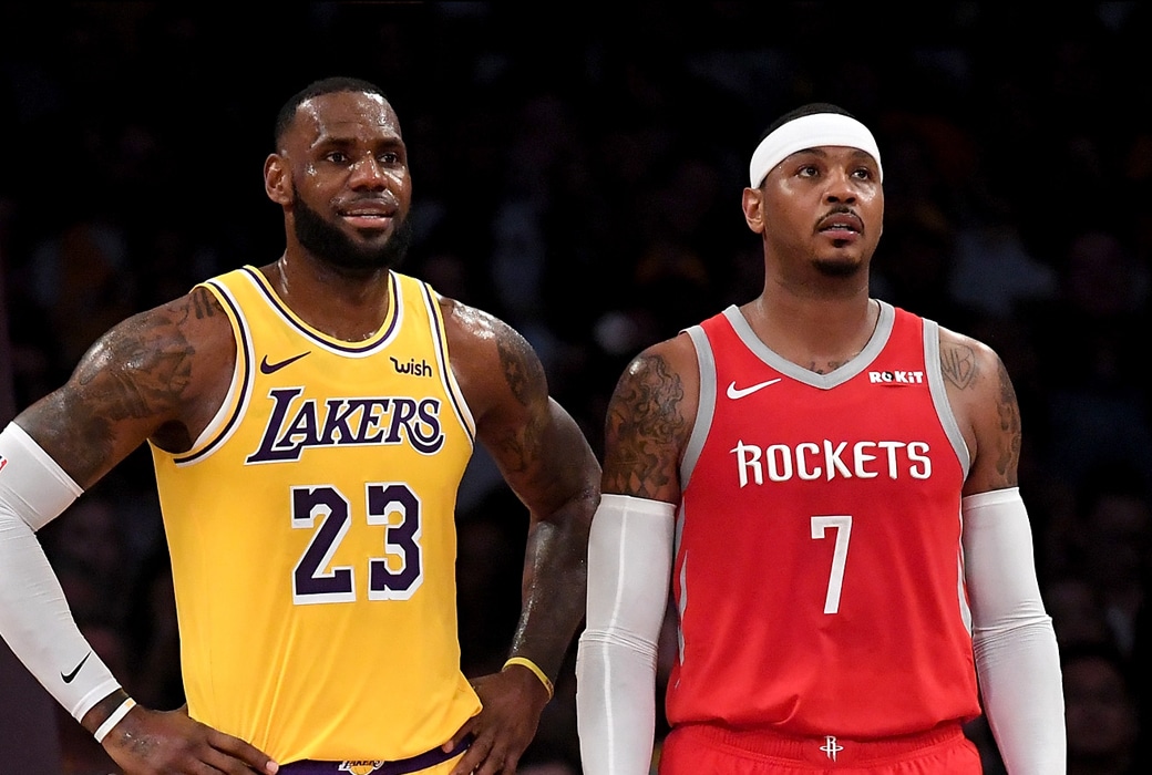 lebron carmelo lakers