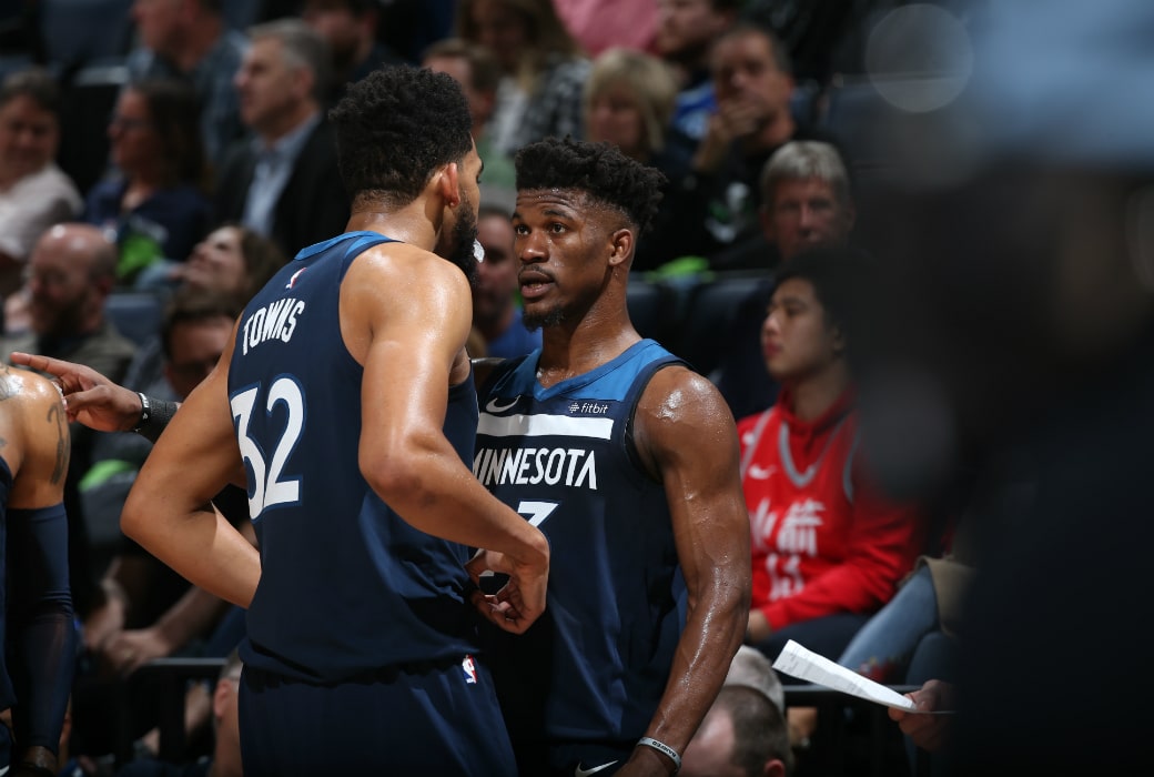 Jimmy Butler and Karl Anthony-Towns