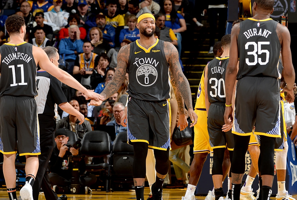 warriors demarcus cousins post up
