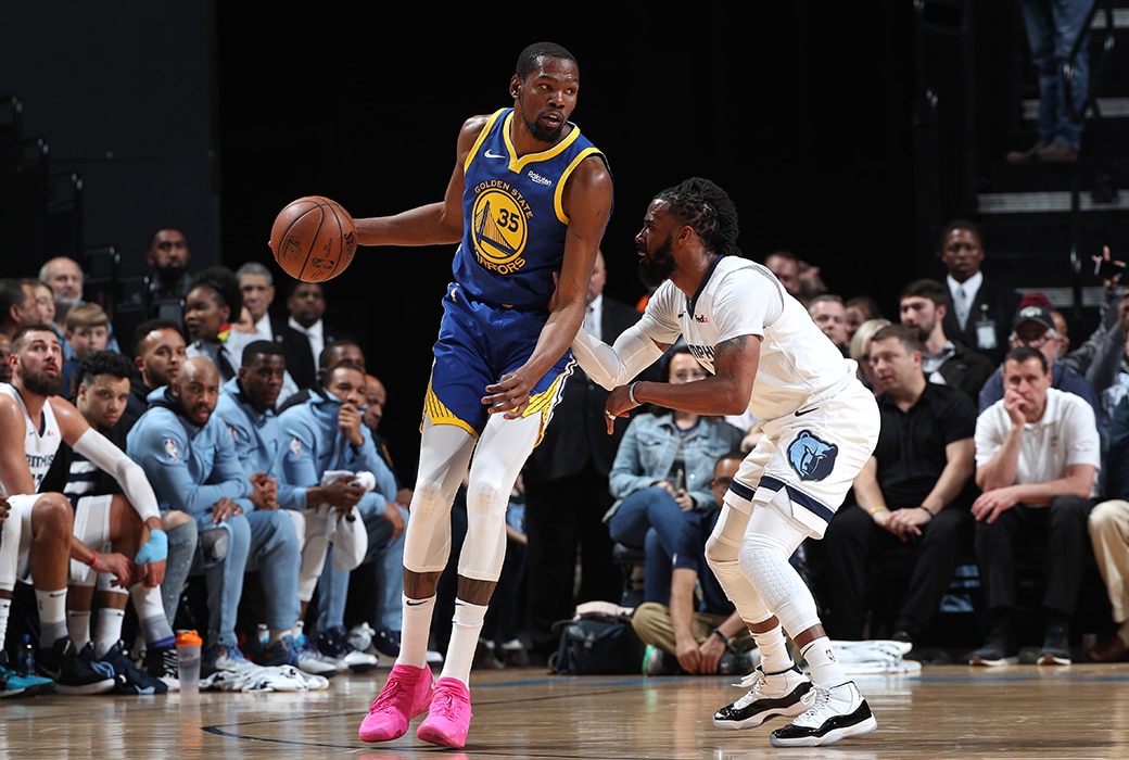 kevin durant efficient warriors post up