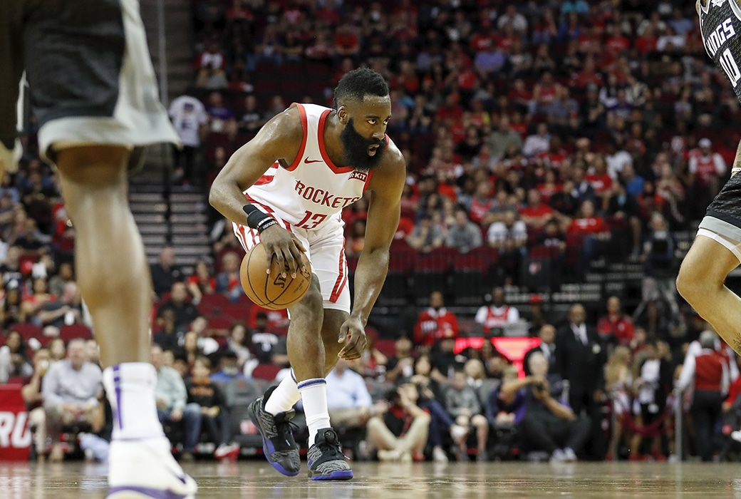 james harden 50-point triple-double post up