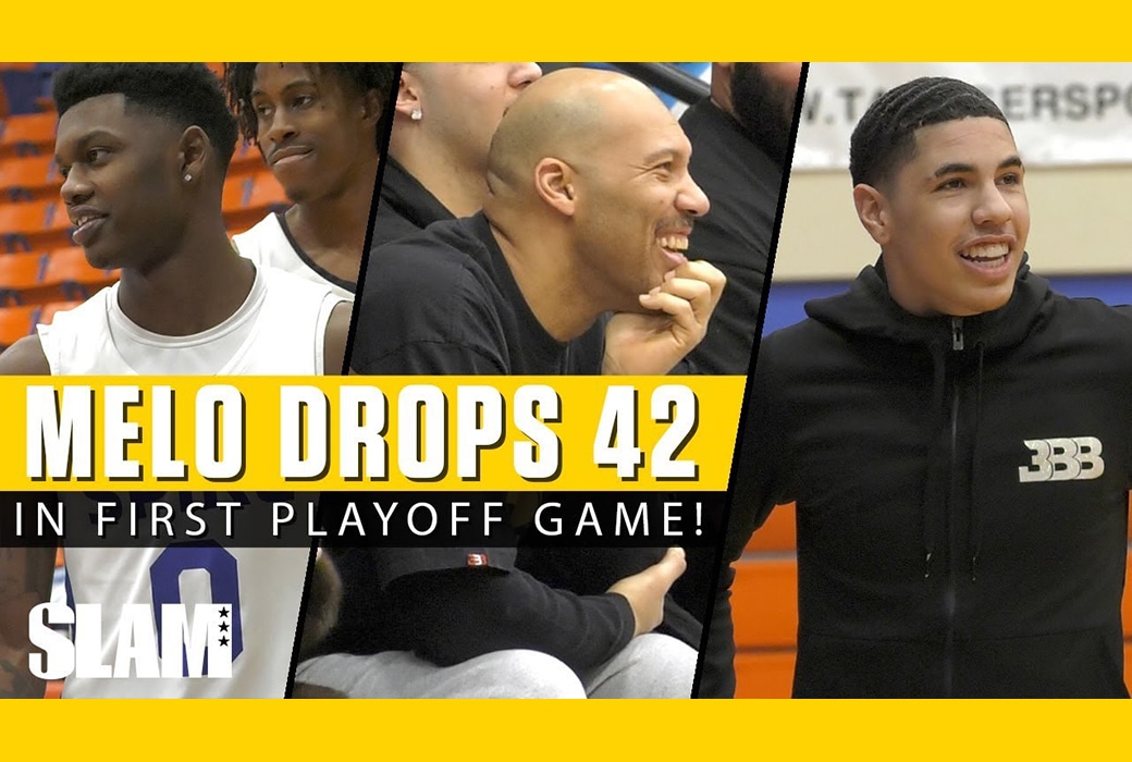 lamelo ball playoff 42 points