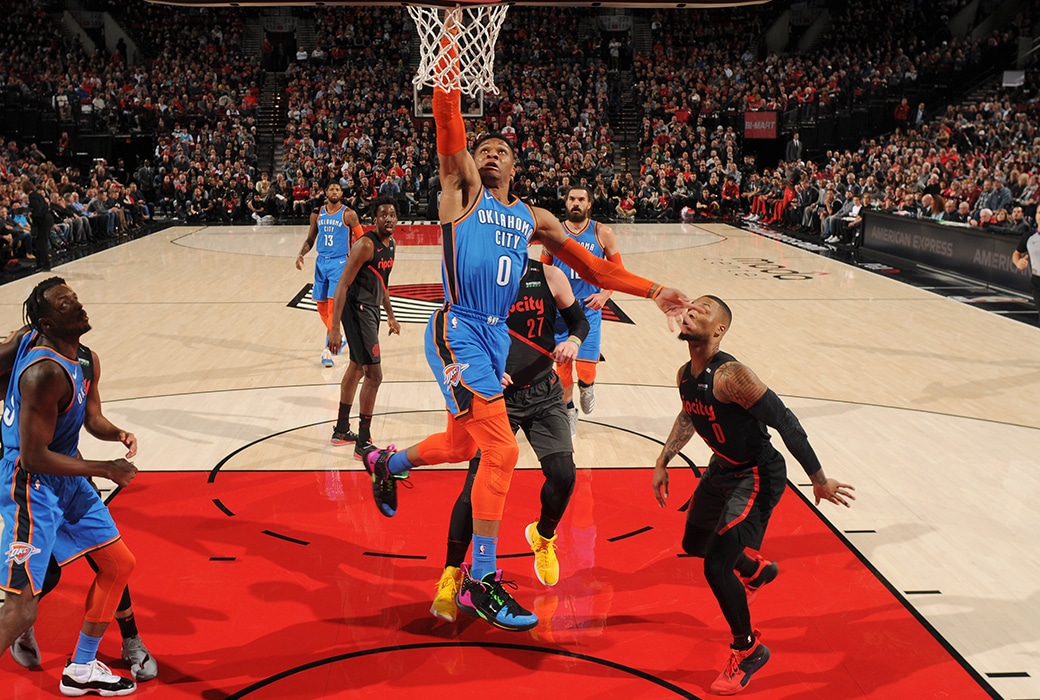 russell westbrook thunder post up