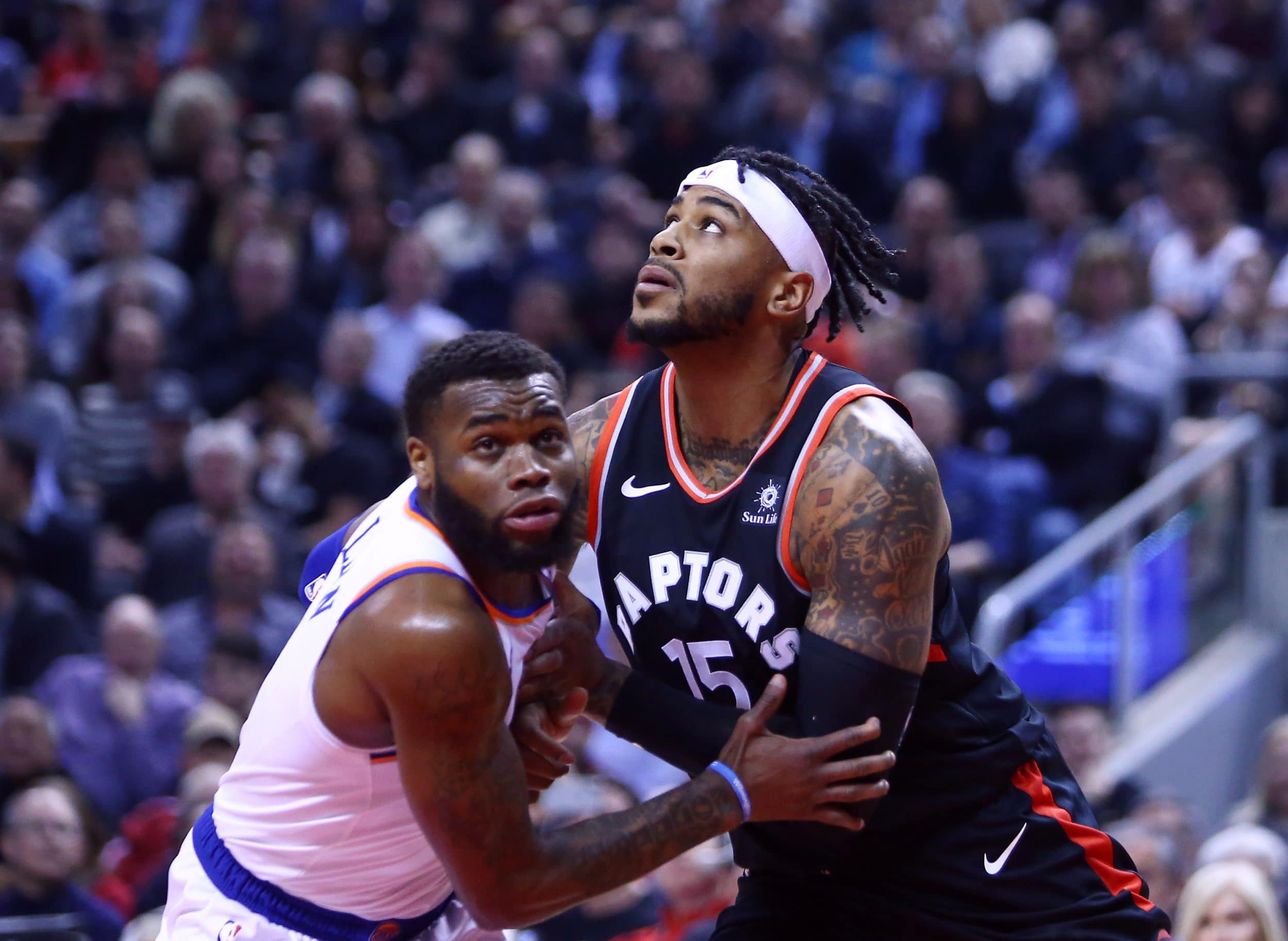 Eric Moreland of the Toronto Raptors