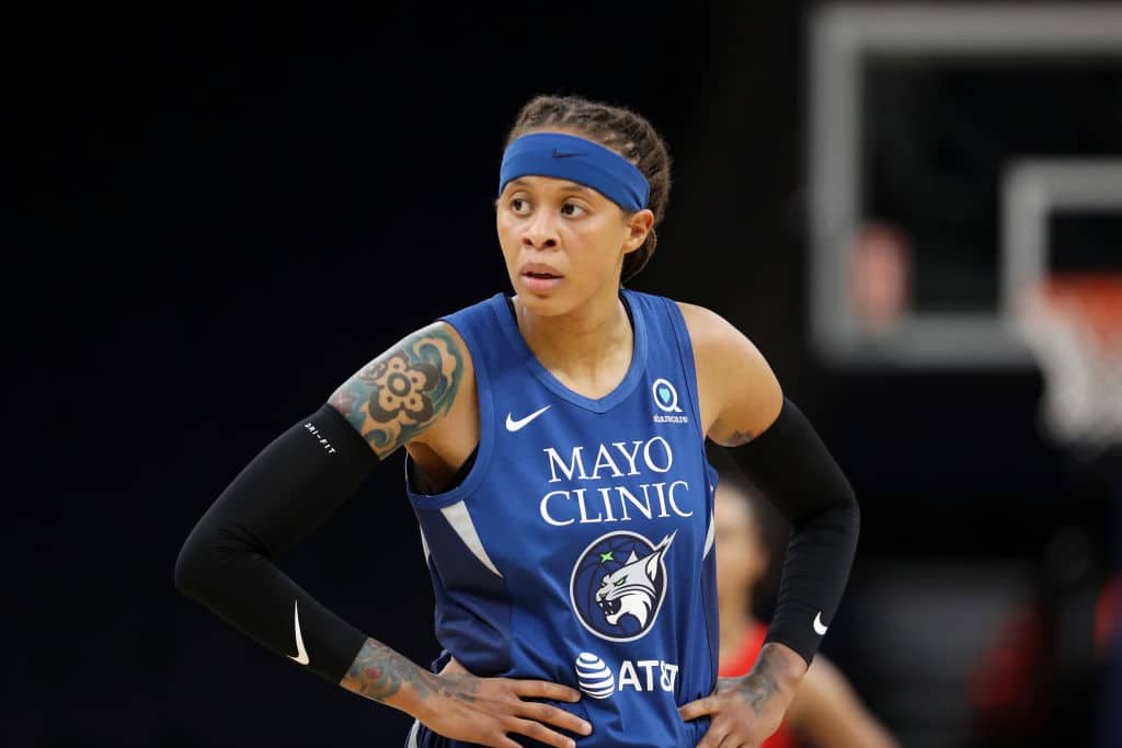 Seimone Augustus of the Minnesota Lynx will be sidelined after having knee surgery.