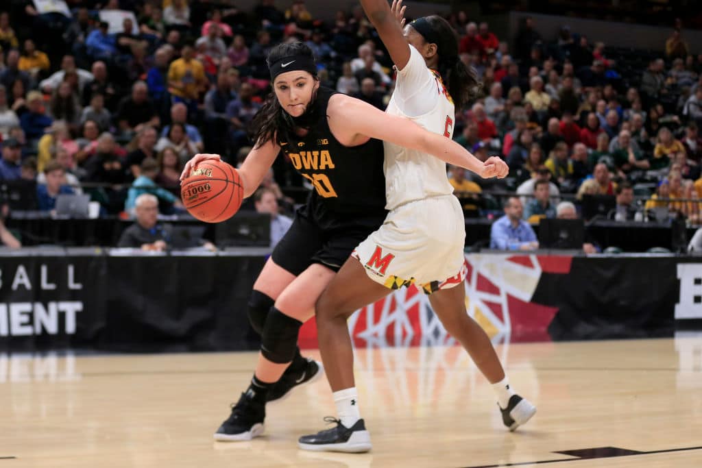 Megan Gustafson of the Iowa Hawkeyes