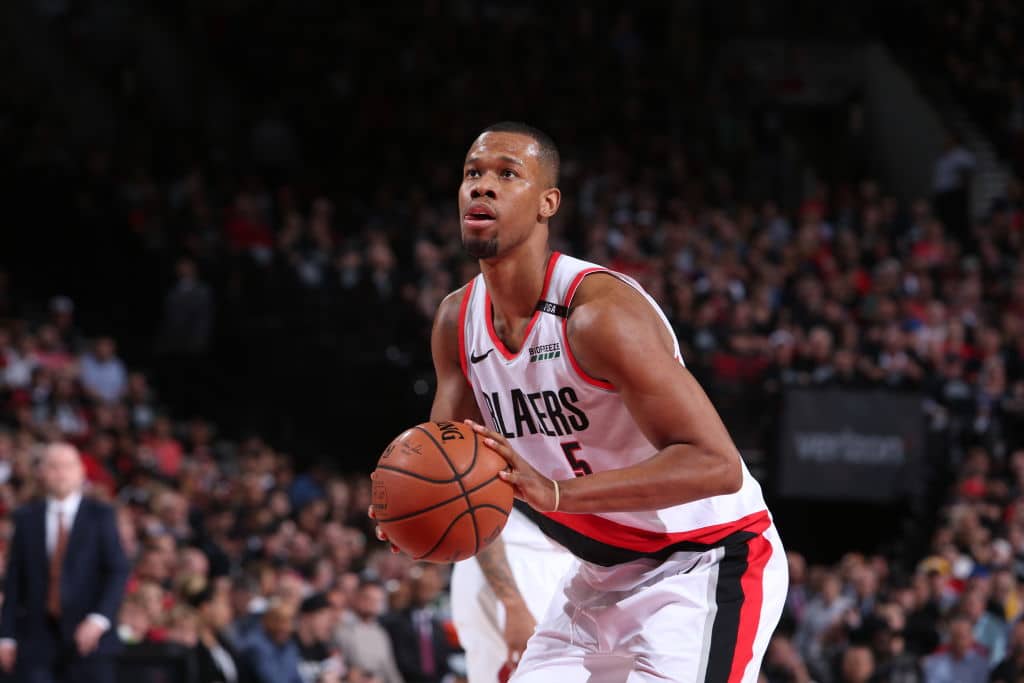 Rodney Hood of the Portland Trail Blazers
