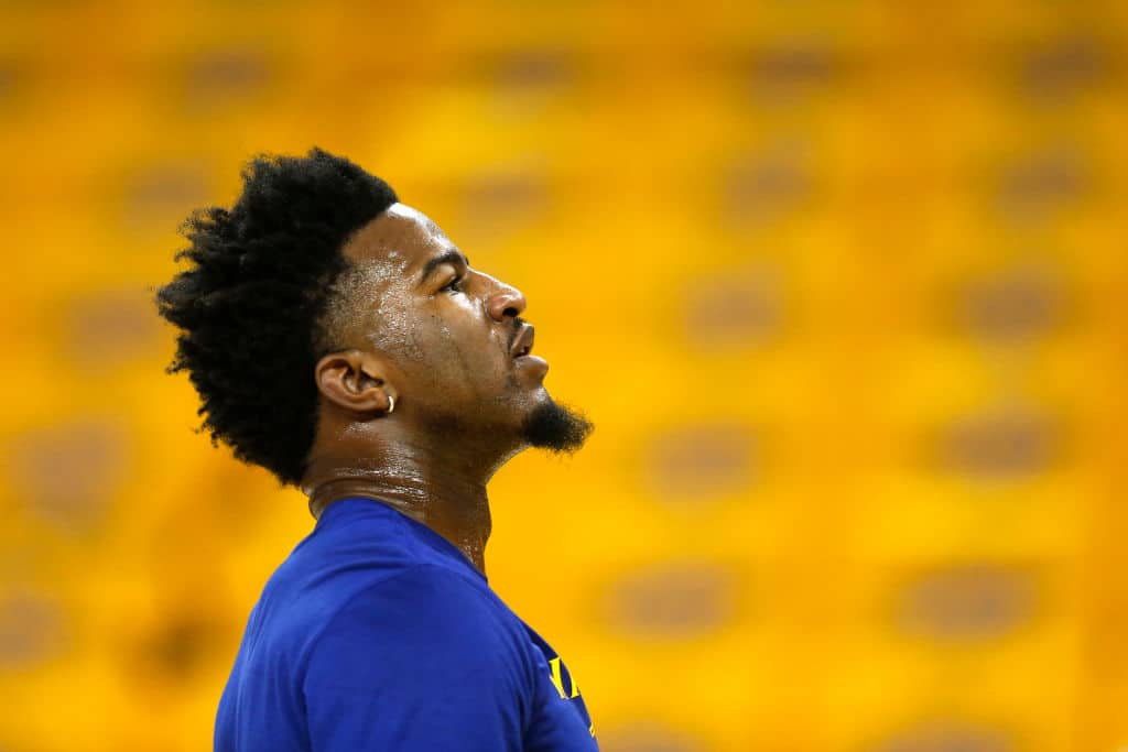 Jordan Bell of the Golden State Warriors