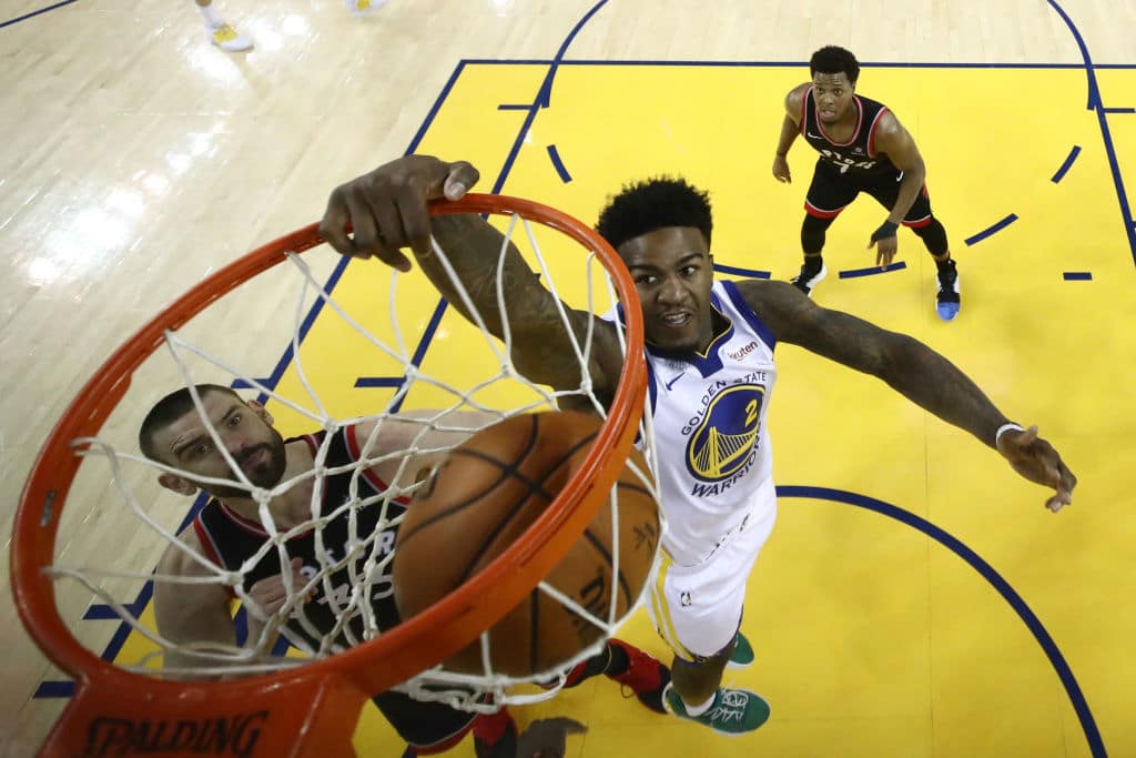 Jordan Bell of the Golden State Warriors