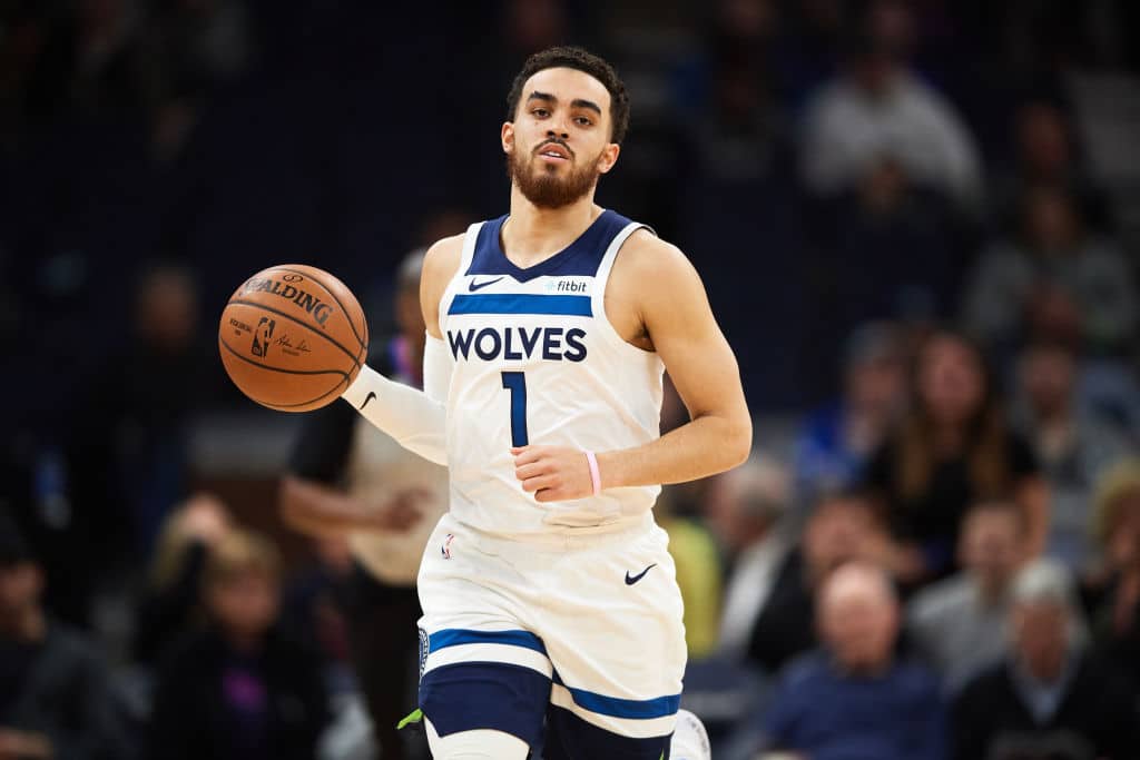Tyus Jones of the Minnesota Timberwolves