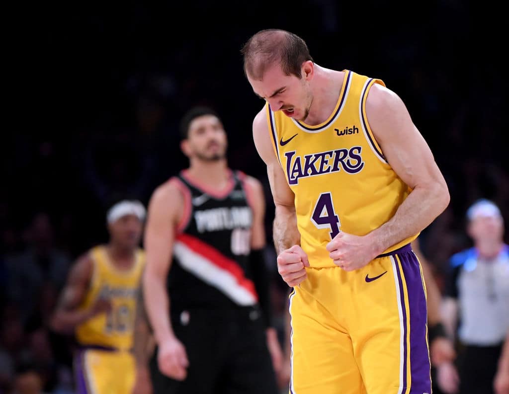 Alex Caruso of the Los Angeles Lakers