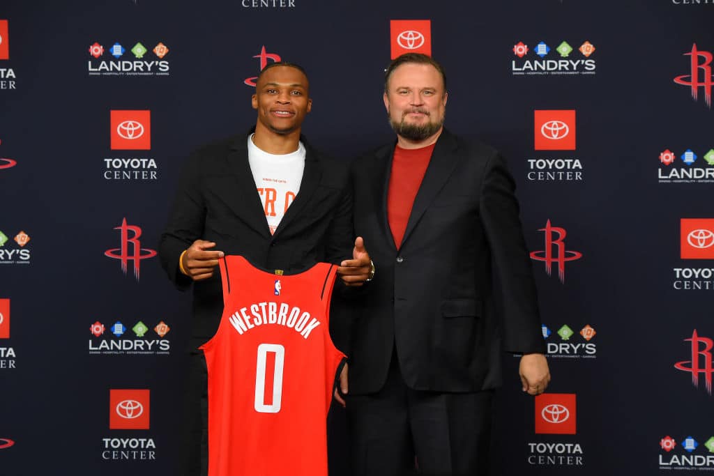 Daryl Morey, Russell Westbrook of the Houston Rockets
