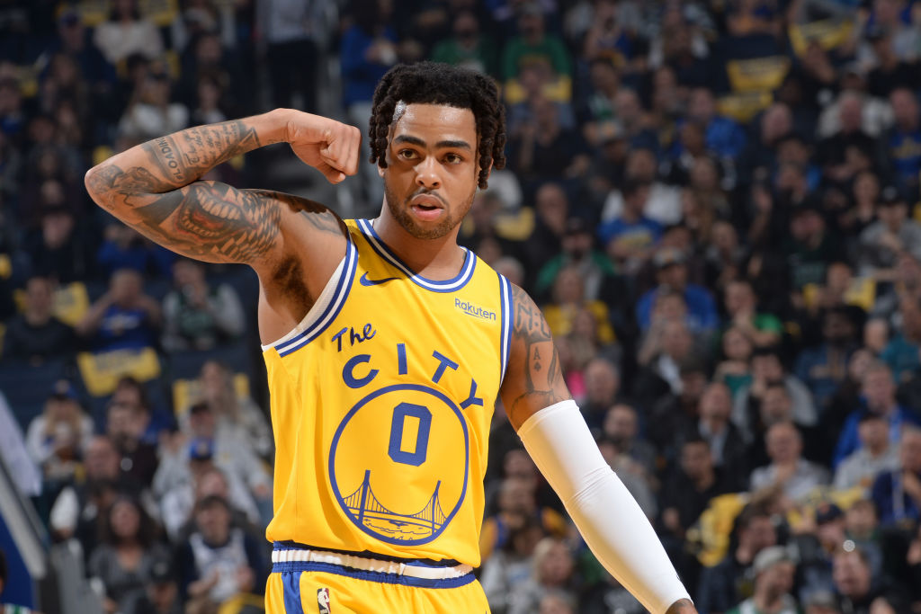 D'Angelo Russell of the Golden State Warriors