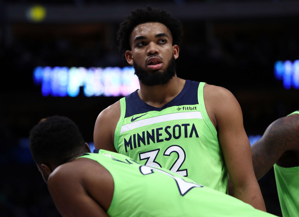 Karl-Anthony Towns of the Minnesota Timberwolves