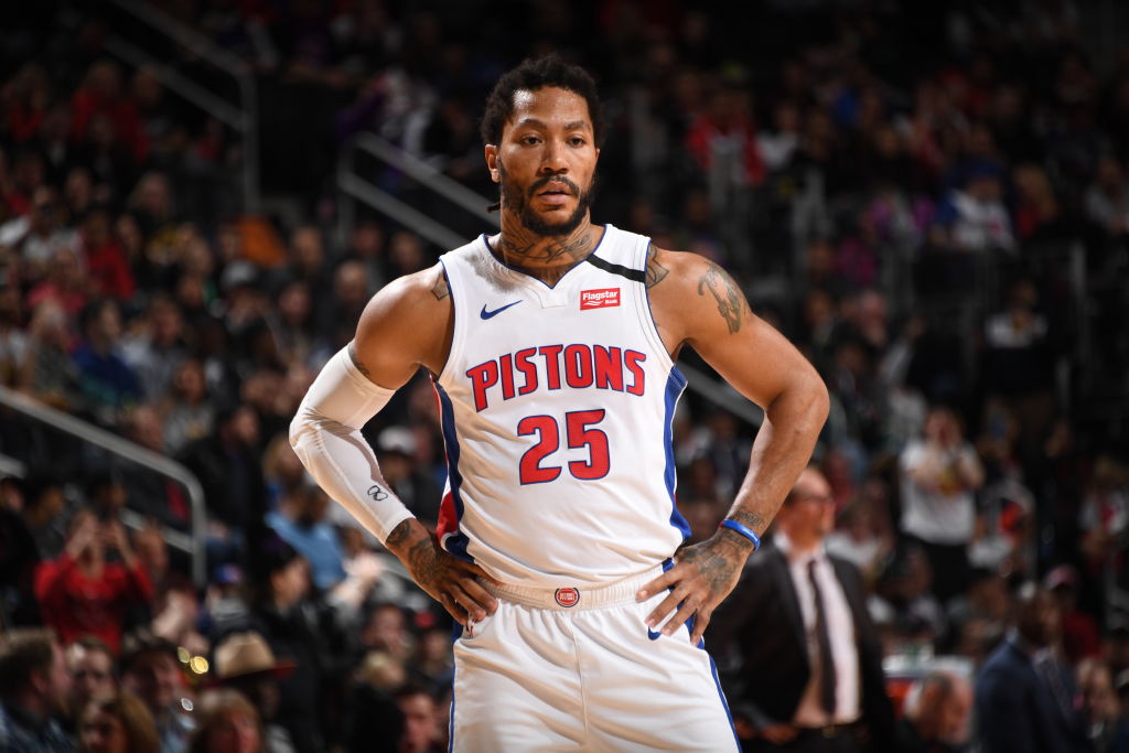 Derrick Rose of the Detroit Pistons