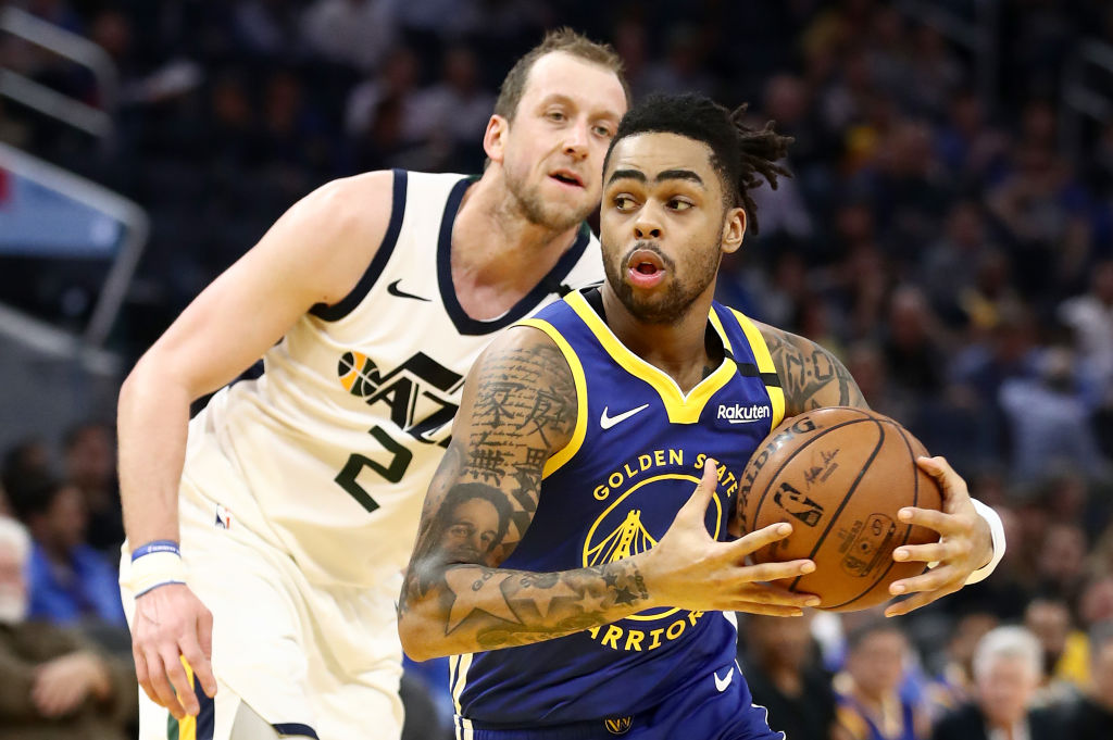 D'Angelo Russell of the Golden State Warriors