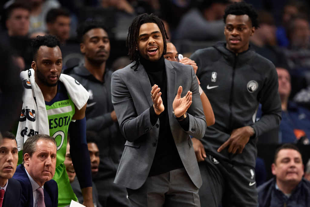D'Angelo Russell of the Minnesota Timberwolves