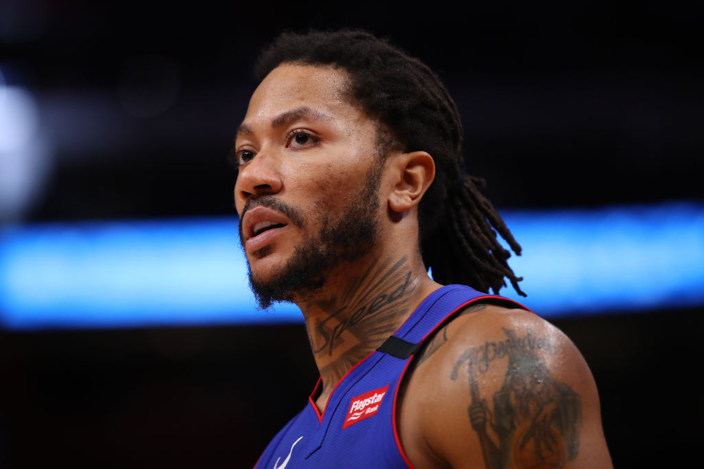 Derrick Rose of the Detroit Pistons