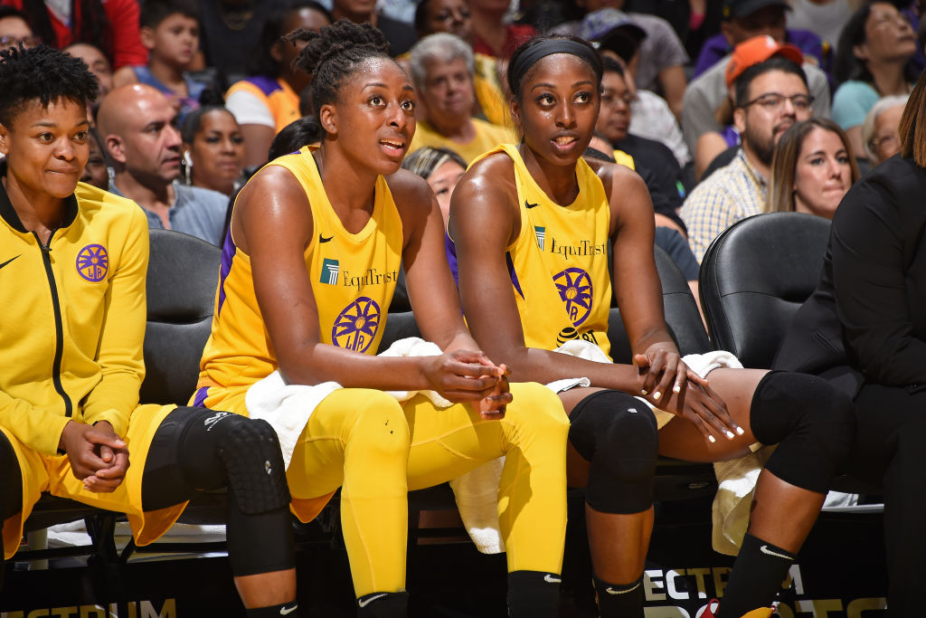 Nneka Ogwumike and Chiney Ogwumike of the Los Angeles Sparks