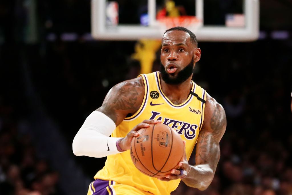 LeBron James of the Los Angeles Lakers