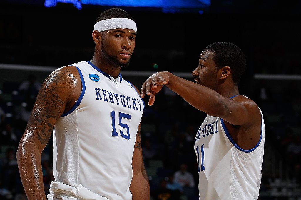 DeMarcus Cousins and John Wall of the Kentucky Wildcats