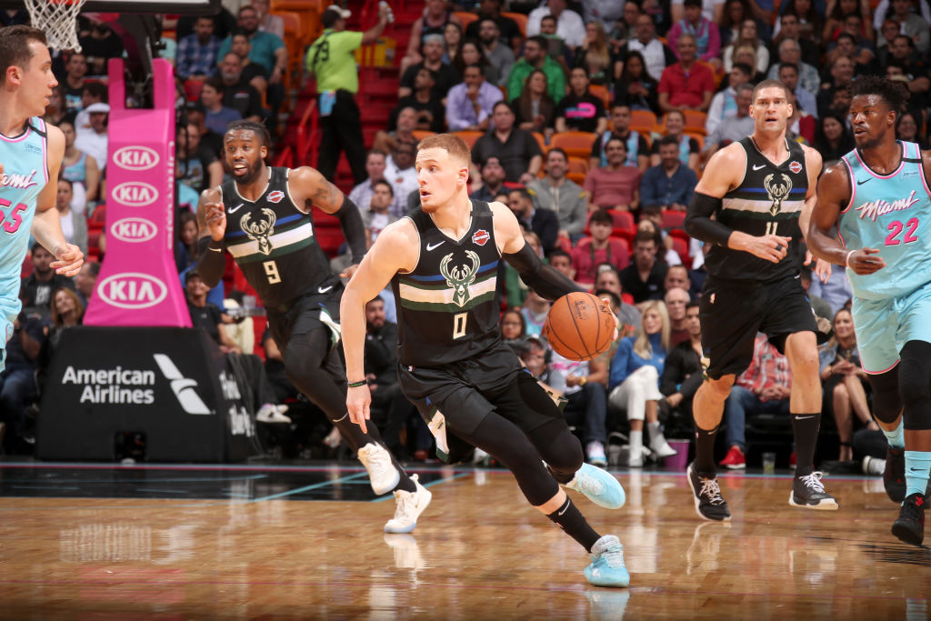 Donte DiVincenzo of the Milwaukee Bucks