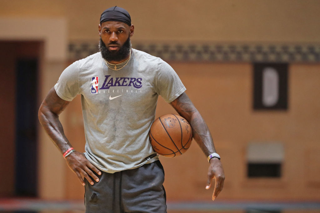 LeBron James of the Los Angeles Lakers