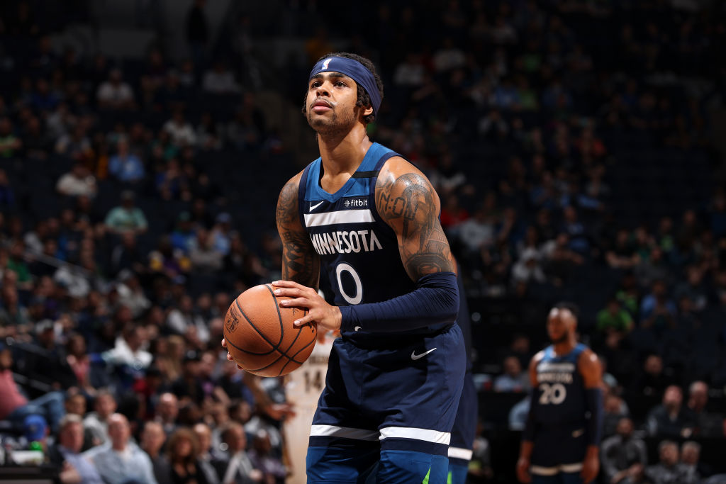 D'Angelo Russell of the Minnesota Timberwolves