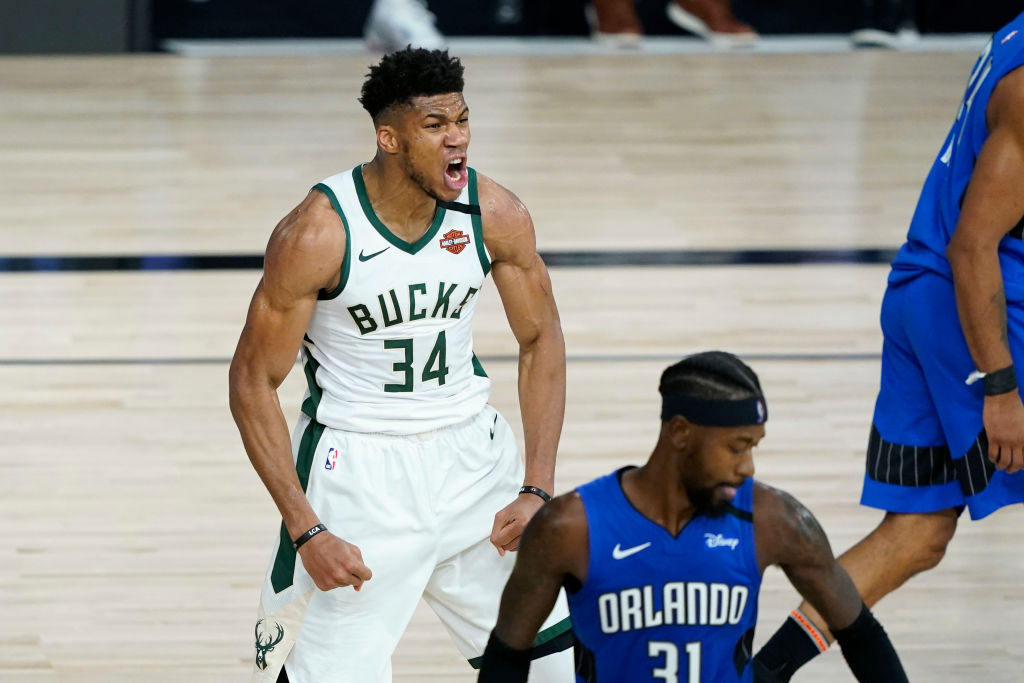 Giannis Antetokounmpo of the Milwaukee Bucks