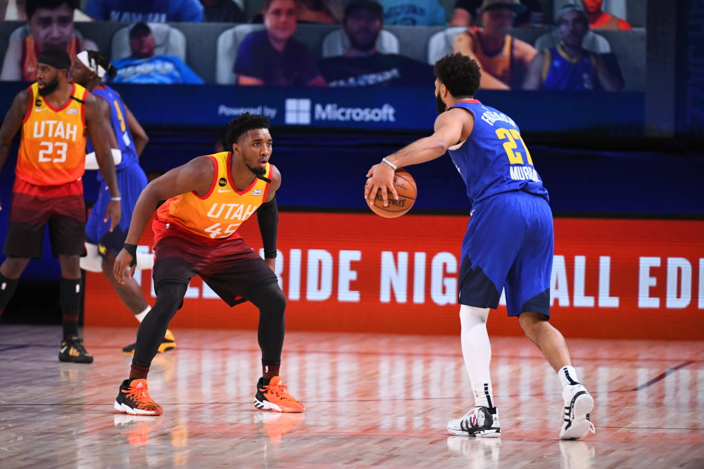Donovan Mitchell of the Utah Jazz, Jamal Murray of the Denver Nuggets