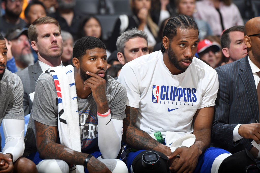 Paul George and Kawhi Leonard of the Los Angeles Clippers