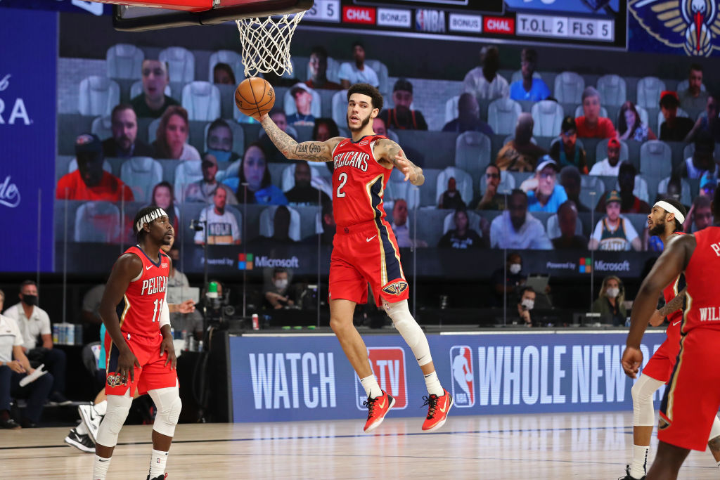 Lonzo Ball of the New Orleans Pelicans