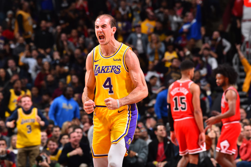 Alex Caruso of the Los Angeles Lakers