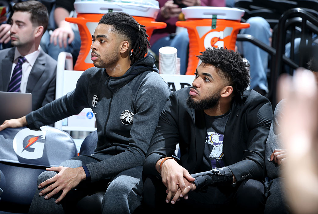 d'angelo russell karl-anthony towns