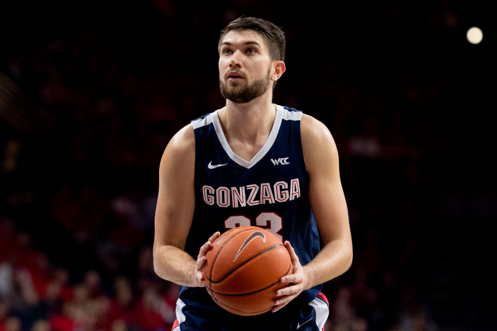 Killian Tillie of the Gonzaga Bulldogs