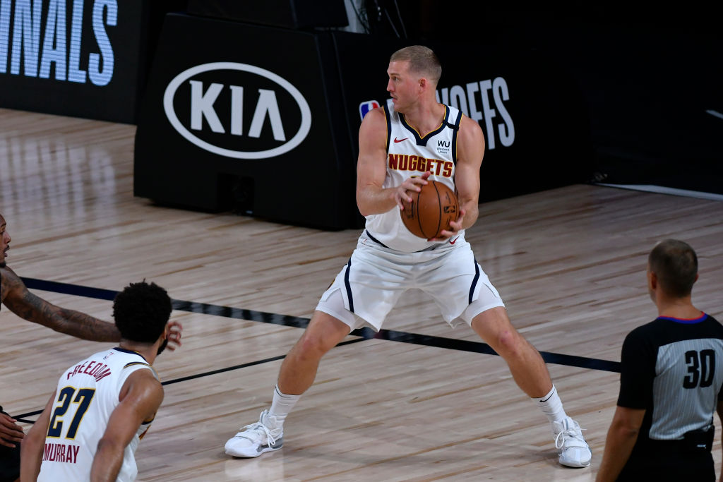 Mason Plumlee of the Denver Nuggets