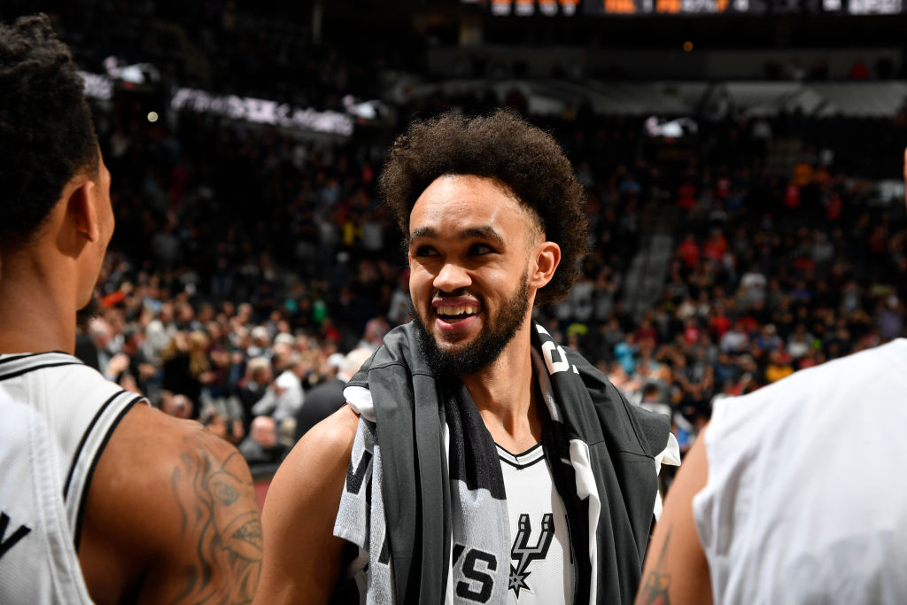 Derrick White of the San Antonio Spurs