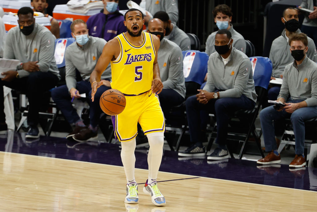 Talen Horton-Tucker of the Los Angeles Lakers