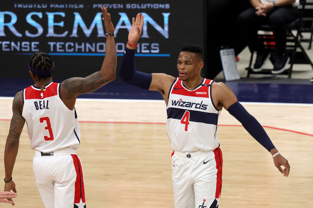 Russell Westbrook and Bradley Beal of the Washington Wizards