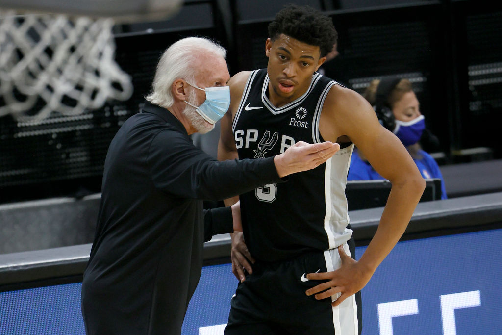 Keldon Johnson of the San Antonio Spurs