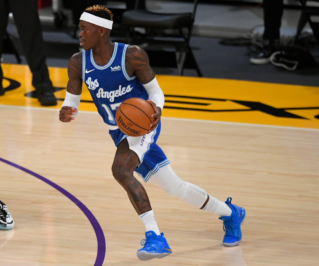 Dennis Schroder of the Los Angeles Lakers