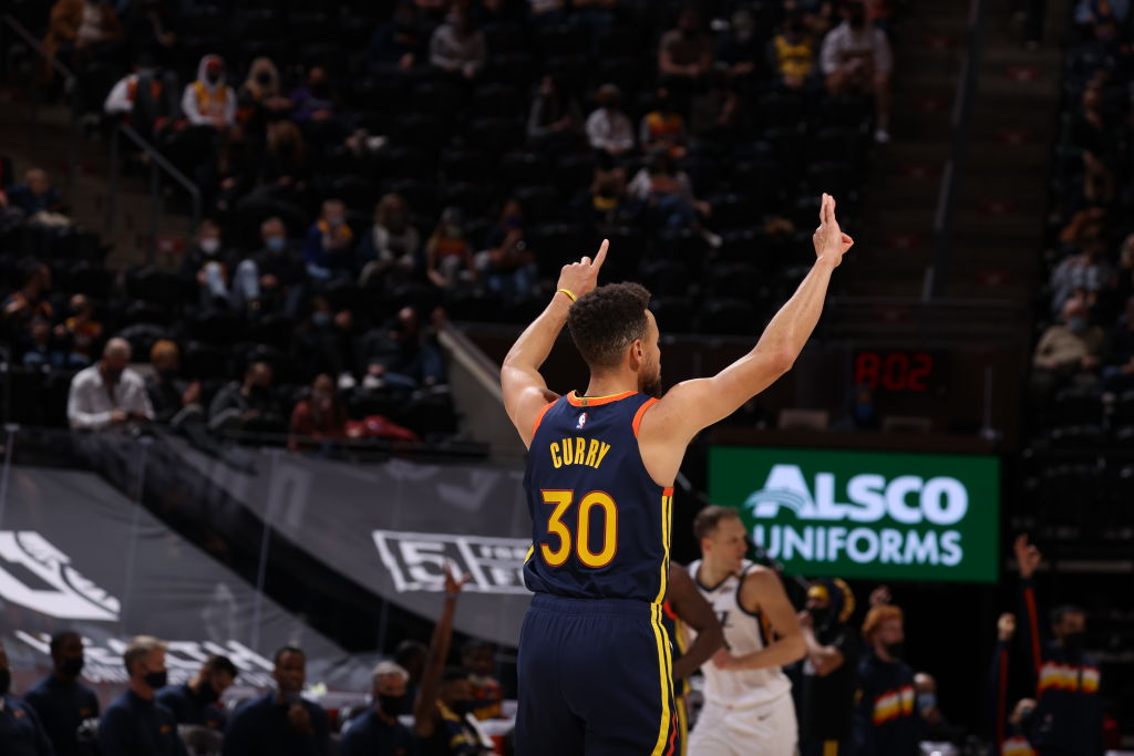 Steph Curry of the Golden State Warriors