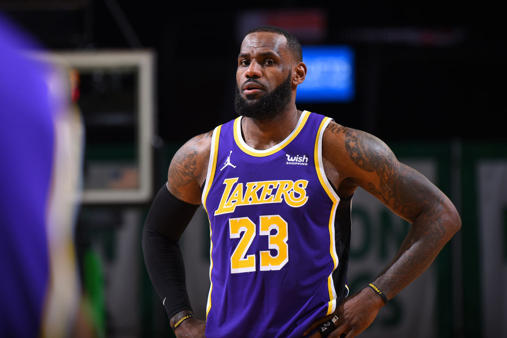 LeBron James of the Los Angeles Lakers